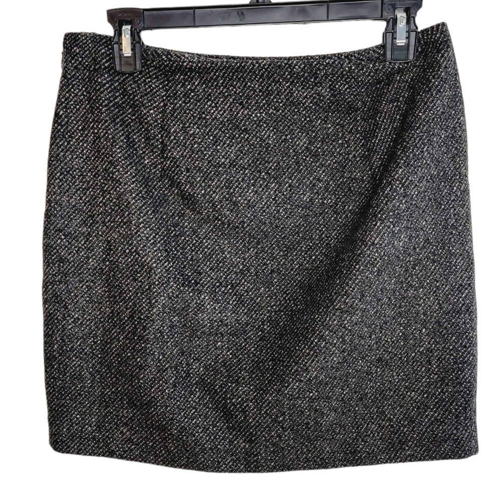 Banana Republic Mini Skirt Wool Tweed Lined Hip Pockets Pencil Skirt Size 6 EUC
